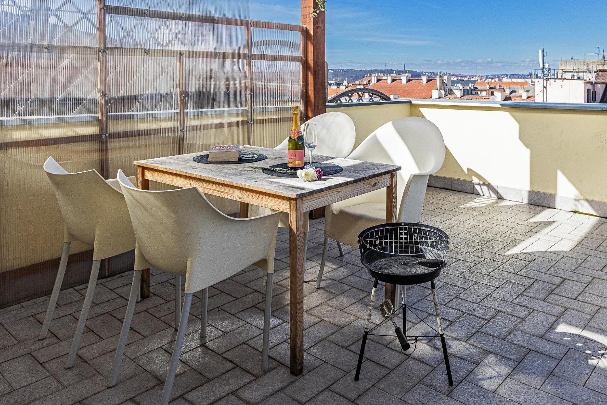 Modern Attic With Terrace - Machova Praga